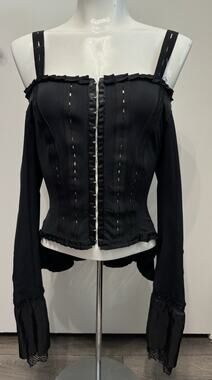 Catherine Coatney Rare Bustier Shirt Black Women’s Small